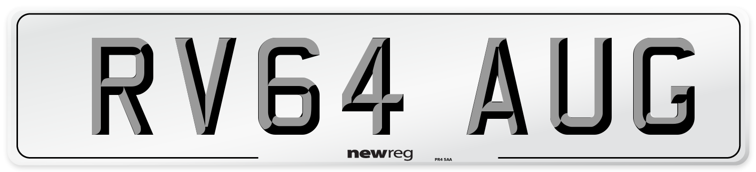 RV64 AUG Number Plate from New Reg